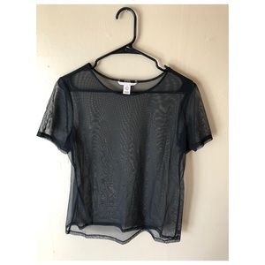 Black Mesh T-Shirt